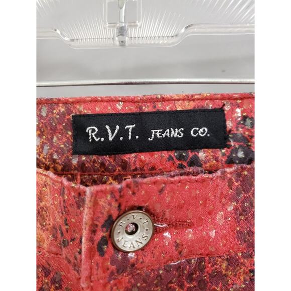 NEW Vintage R.V.T. Snakeskin Print Bootcut Jeans Women Size 24 Plus Size y2k 90s - Picture 5 of 7